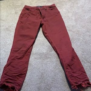 Abercrombie and Fitch Red Jeans